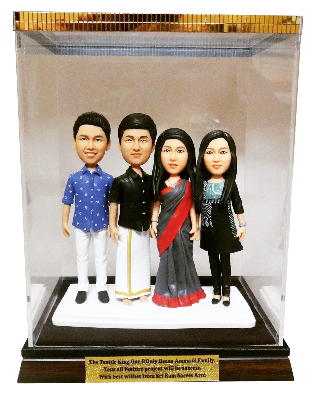 Glass Enclosure Box for Replica Miniature Dolls